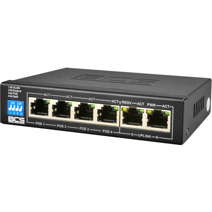 Commutateur PoE BCS-B-SP0402 pour 4 caméras IP