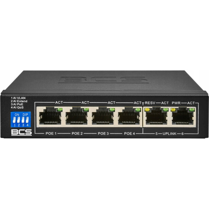 BCS-B-SP0402 Switch PoE per 4 telecamere IP