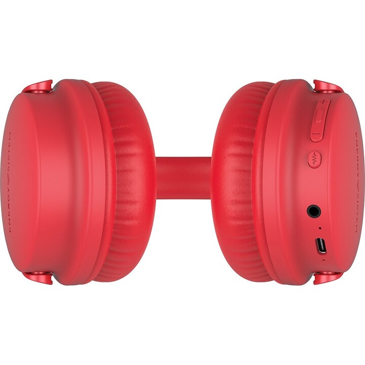 Auriculares de Diadema con Bluetooth ENERGY SISTEM Estilo 3 - USB Tipo C · BT · Micrófono · Rojo