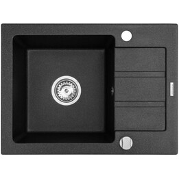 Évier avec draineur pyramis Maidsinks 76x44 1b 1d noir