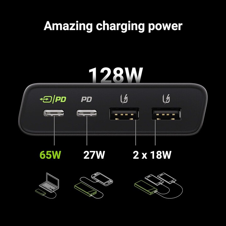 Green Cell PowerPlay Ultra banque d'alimentation électrique Lithium-Ion (Li-Ion) 26800 mAh Graphite