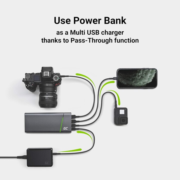 Green Cell PowerPlay Ultra batería externa Ión de litio 26800 mAh Grafito