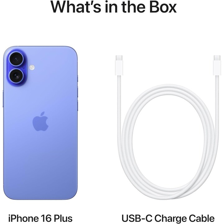 Apple iPhone 16 Plus 512GB, telefono cellulare 5G con intelligenza Apple, controllo fotocamera, chip A18, Blu Oltremare