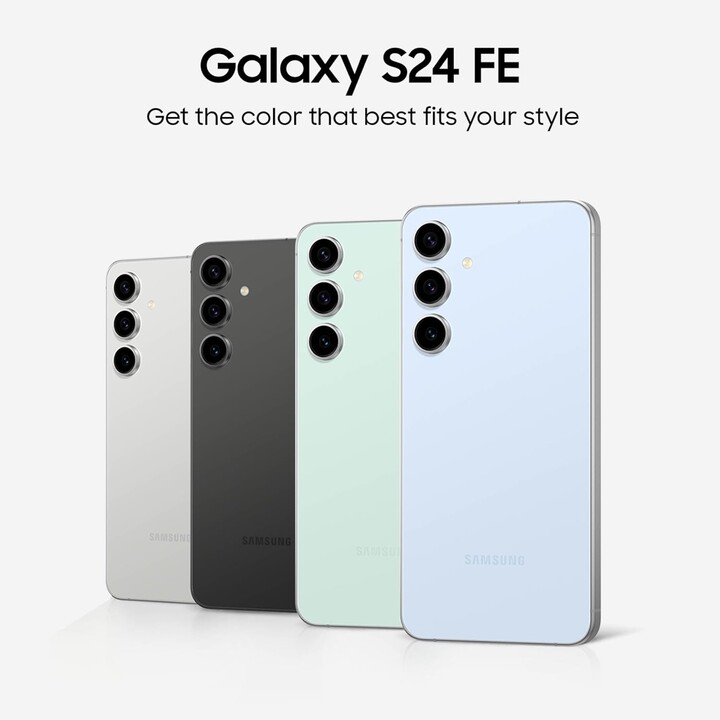 SAMSUNG Galaxy S24 FE, teléfono AI, teléfono inteligente Android de 128GB, cámara de alta resolución de 50 MP, azul