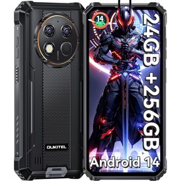 OUKITEL G1, Smartphone Robusto Android 14, 24GB+256GB(TF 1TB) 6.52'' HD+ Teléfono Móvil Irrompible, Negro