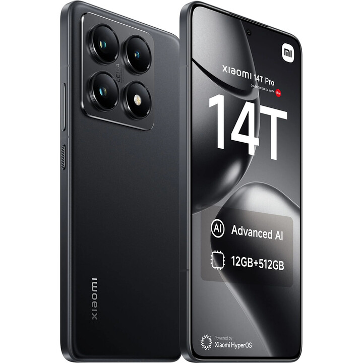 Xiaomi 14T Pro 5G, 12GB 512GB, smartphone com tela AI de 6,67, Dual Sim, Titan Black