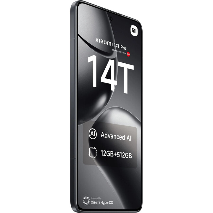 Xiaomi 14T Pro 5G, 12GB 512GB, smartphone com tela AI de 6,67, Dual Sim, Titan Black