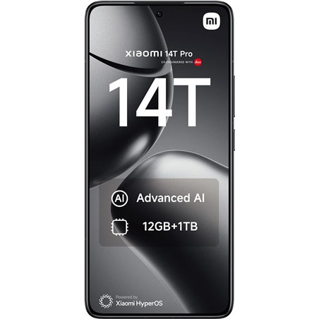 Xiaomi 14T Pro 5G, 12 Go 1 To, smartphone avec écran AI 6,67, Dual Sim, noir