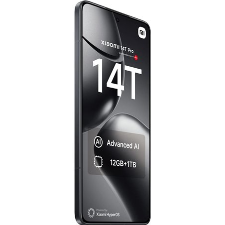 Xiaomi 14T Pro 5G, 12 Go 1 To, smartphone avec écran AI 6,67, Dual Sim, noir