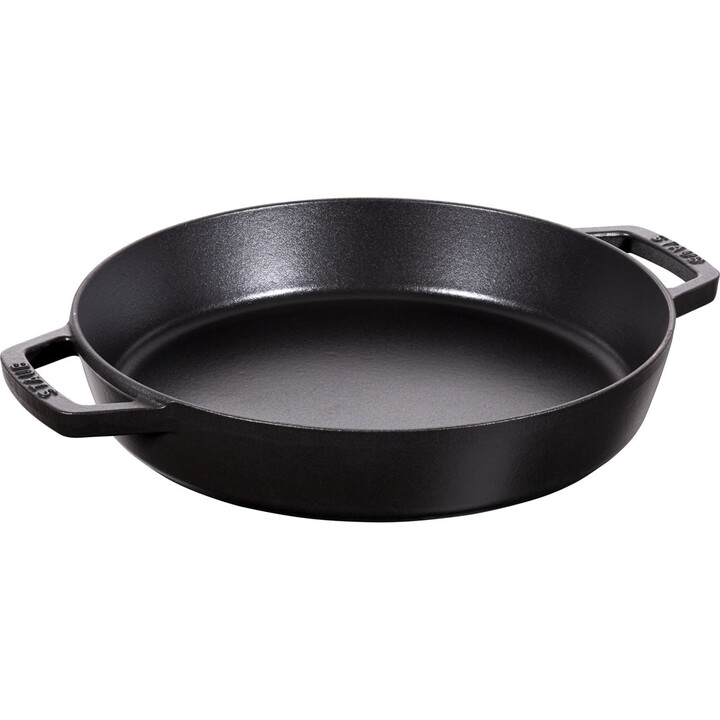 Staub Cast Iron Frying Pan with Two Handles - 34 cm, Black