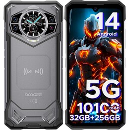 DOOGEE S200 5G 32GB 256GB, smartphone robusto, 10100 mAh, display posteriore da 1,32", ID impronta digitale/Sblocco facciale/NFC