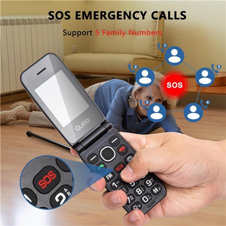 Qubo NEONW-SOS 32MB/32MB Dual Sim Rojo