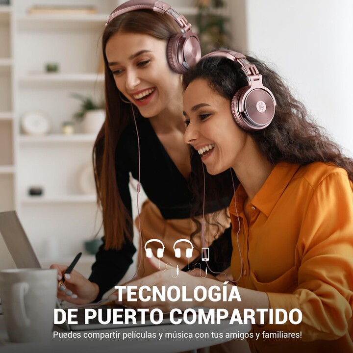 OneOdio Pro10 Rosa Oro – Auriculares de Diadema