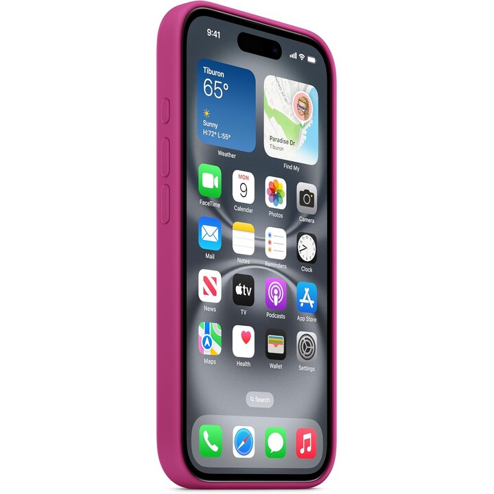Funda de Silicona Apple iPhone 16 con MagSafe - Fucsia
