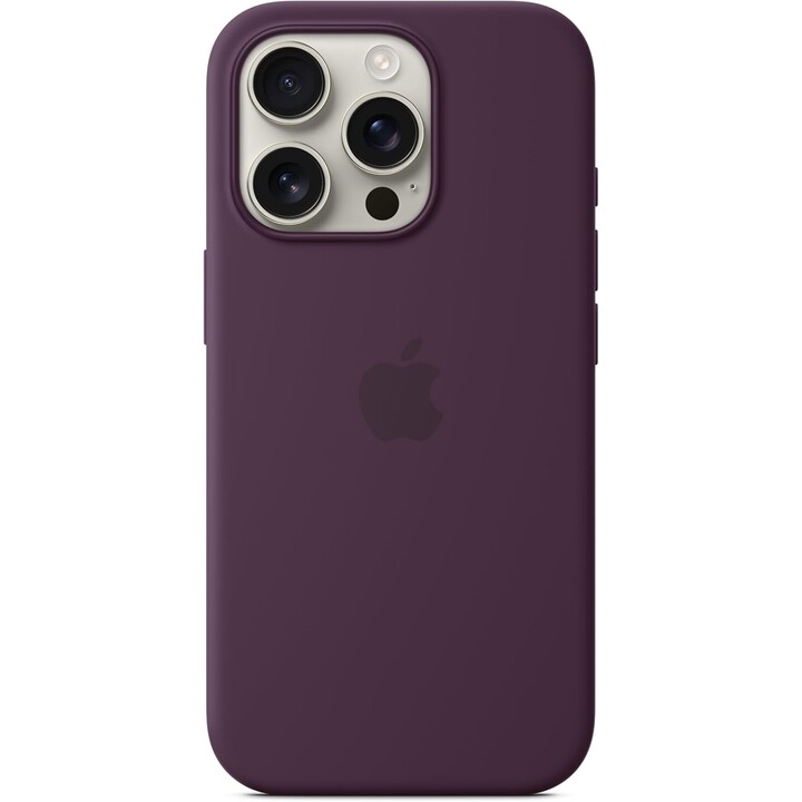 Capa de silicone Apple iPhone 16 Pro com MagSafe - Ameixa