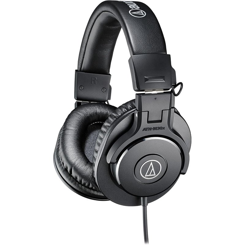 Audio-Technica M30x Casque de studio professionnel pour enregistrement en studio, créateurs, podcasts, Noir