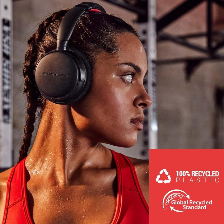 Headband Headphones with Bluetooth ENERGY SISTEM Power Sport - USB Type C · Jack 3.5mm · BT · Microphone · Black