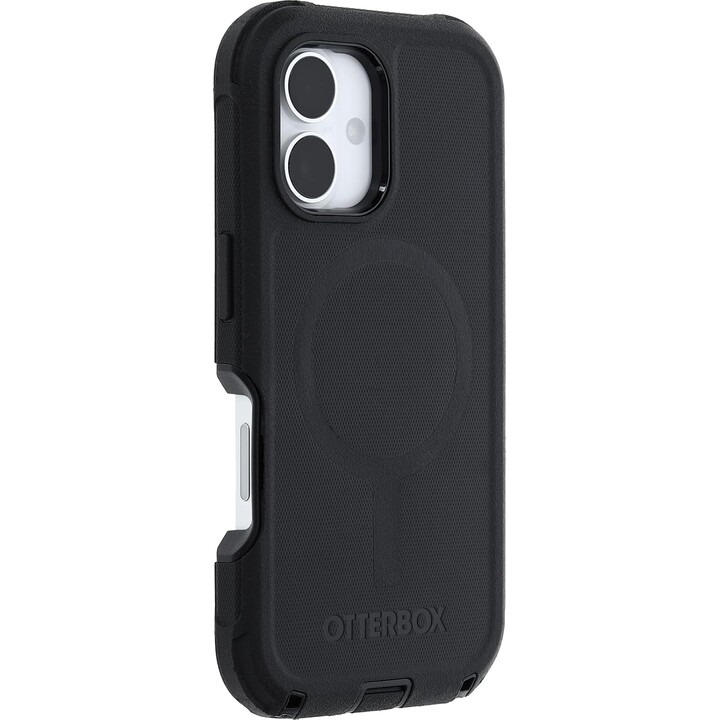 Capa MagSafe OtterBox Defender Series para iPhone 16, à prova de choque, à prova de quedas, ultrarresistente, preta