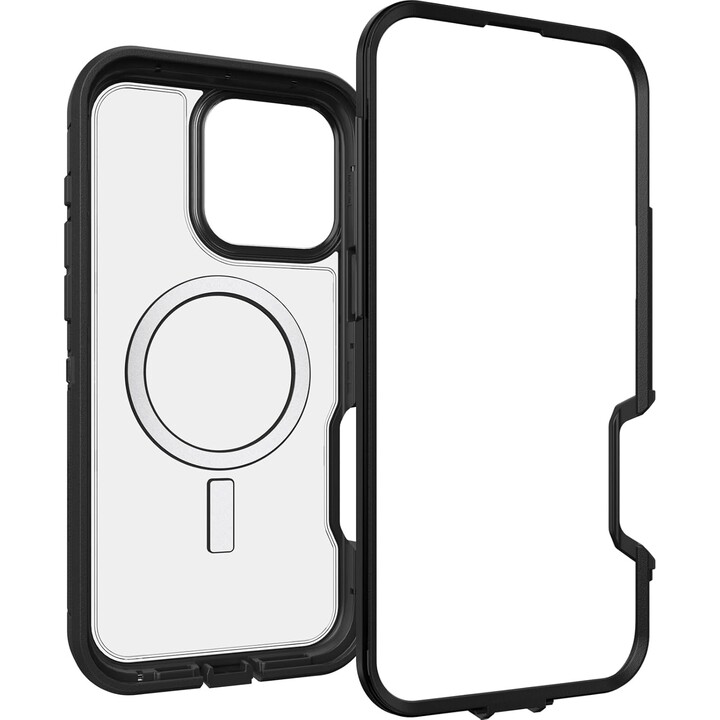 OtterBox Defender XT transparente Apple iPhone 16 Pro Max lado escuro - transparente/preto