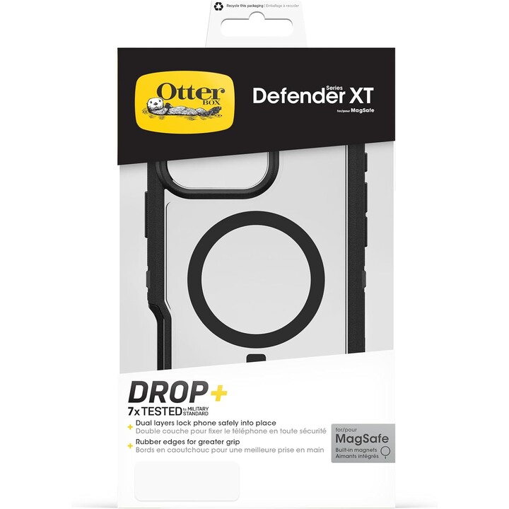 OtterBox Defender XT transparente Apple iPhone 16 Pro Max lado escuro - transparente/preto