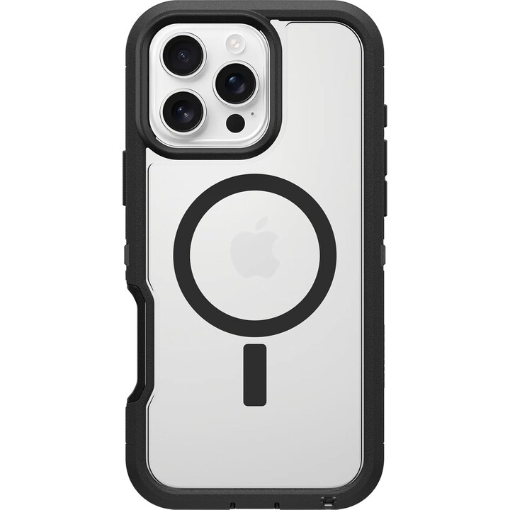 OtterBox Defender XT transparente Apple iPhone 16 Pro Max lado escuro - transparente/preto
