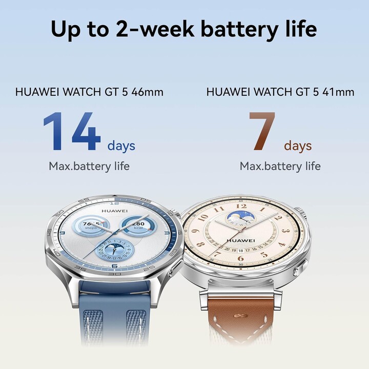HUAWEI Watch GT5, Smartwatch mit 1,43-Zoll-Display, bis zu 14 Tage, 46 mm, Schwarz