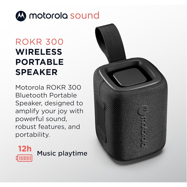 Altavoz Bluetooth Motorola Rokr 300 7W IP67 Negro