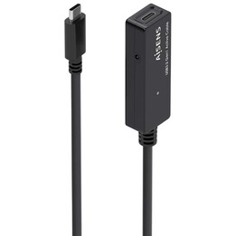Câble d extension USB 3.2 avec amplificateur Aisens A107-0870/ USB Type-C Mâle - USB Type-C Femelle/ Jusqu à 100 W/ 20 G