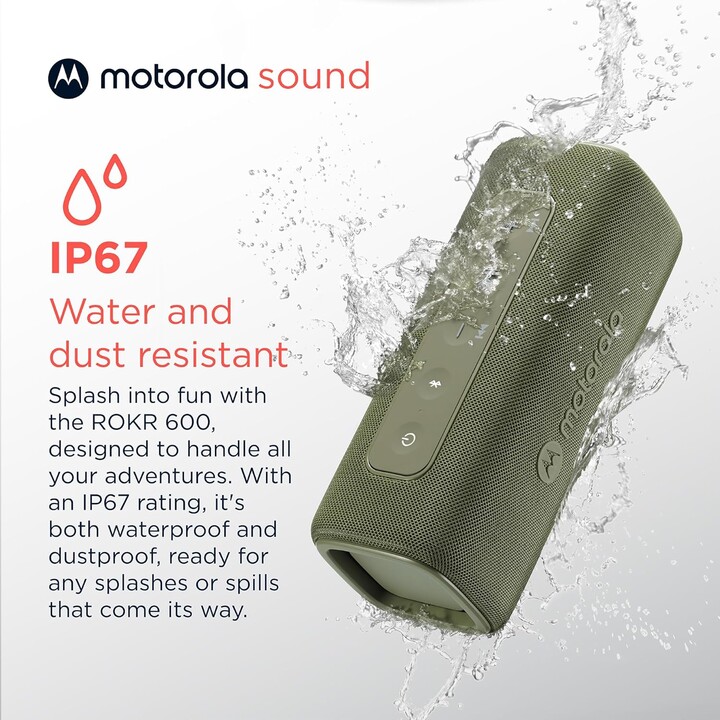 Motorola Rokr 600 30W IP67 Altavoz Bluetooth Verde