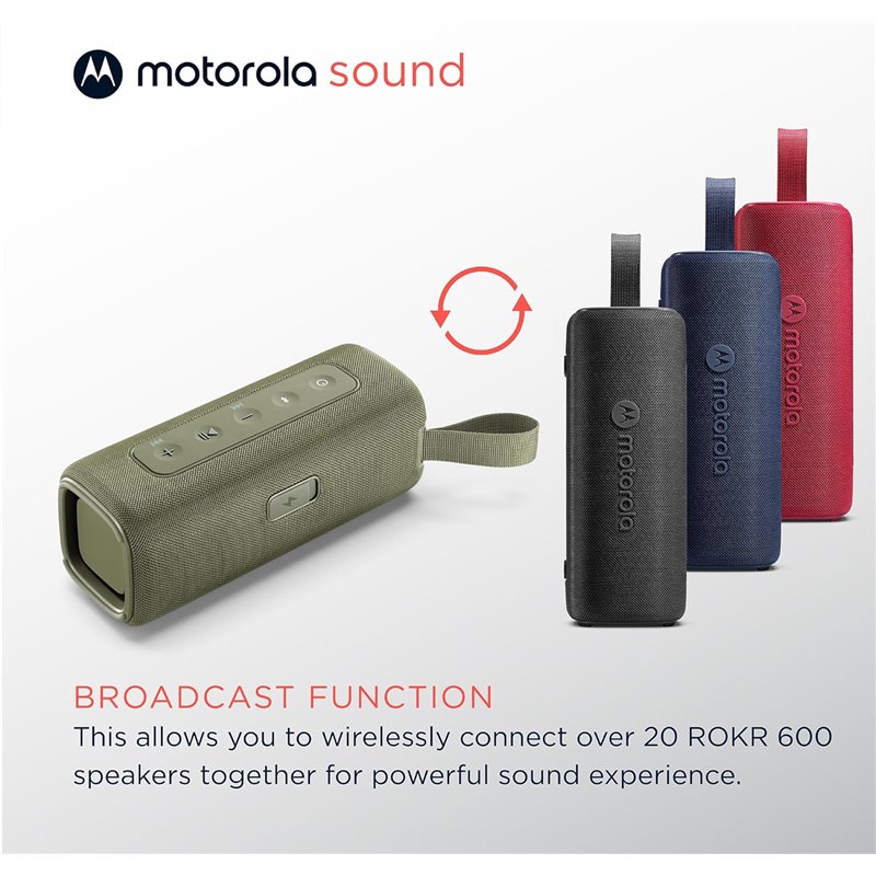 Motorola Rokr 600 30W IP67 Altavoz Bluetooth Verde