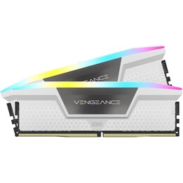 Corsair Vengeance RGB DDR5 RAM 32GB (2x16GB), 6000 MHz, CL30 XMP, color white