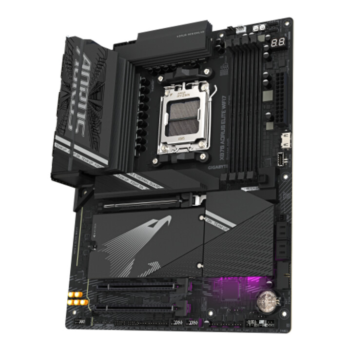 Gigabyte X870 A Elite Wifi7 Motherboard - Compatible With Amd Ryzen 9000 Cpus, 16+2+2 Phase Vrm, Up To 8000mhz Ddr5 (oc), 4xpcie