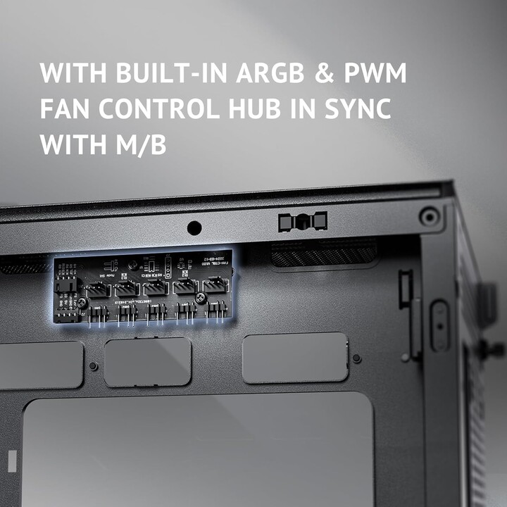 Antec Flux Wood, 5 x PWM-Lüfter im Lieferumfang enthalten, High-Airflow-Frontplatte mit Walnussholz, Typ-C, 420-mm-Kühler und Ba
