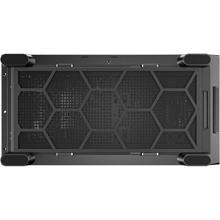 Antec Flux Wood, 5 x PWM-Lüfter im Lieferumfang enthalten, High-Airflow-Frontplatte mit Walnussholz, Typ-C, 420-mm-Kühler und Ba