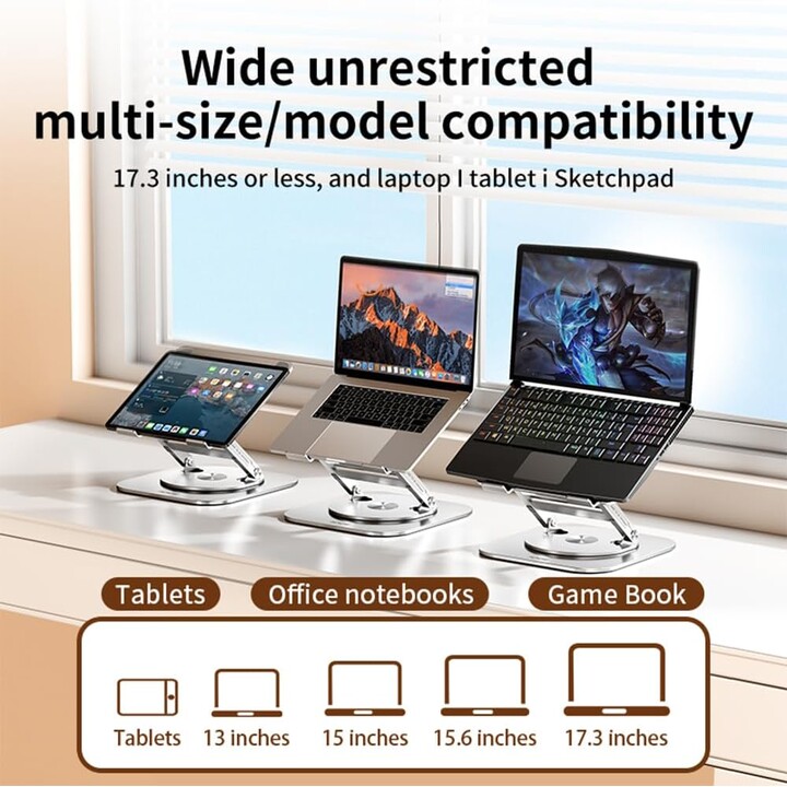 Ständer für LS928-Tablet und tragbares Gehäuse aus grau-schwarzem Aluminium