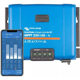 Victron SmartSolar 250/60-Tr, regolatore di carica MPPT con gestione dell'alimentazione Bluetooth, blu
