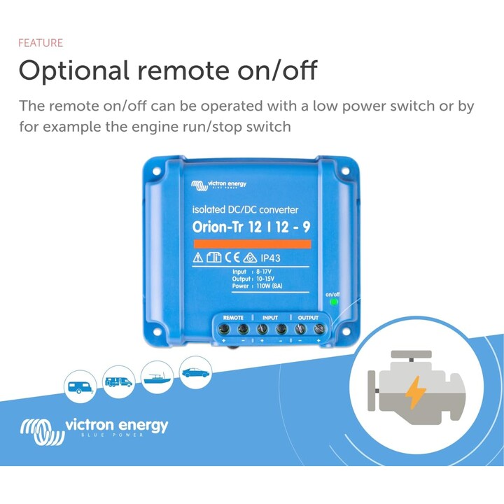 Victron Energy Orion-Tr 12/12-9A Convertidor CC/CC (ORI121210110R)