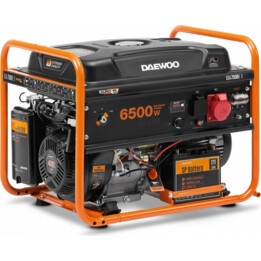 Daewoo GDA 7500E-3 Generatore motore 6000 W 30 L Benzina Arancione, Nero