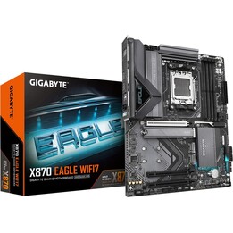 Scheda madre GIGABYTE X870 EAGLE WIFI7 - Compatibile con CPU AMD Ryzen 9000, VRM 14+2+2 fasi, fino a 8000 MHz DDR5 (OC), 4xPCIe 
