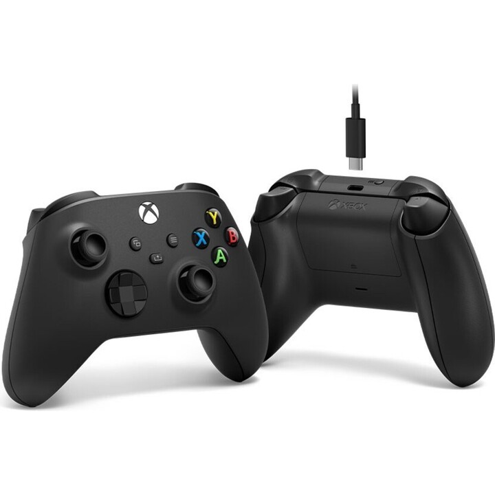 Microsoft Xbox Wireless Controller + USB-C Cable Negro Gamepad Analógico/Digital PC, Xbox One, Xbox One S, Xbox One X, Xbox Seri