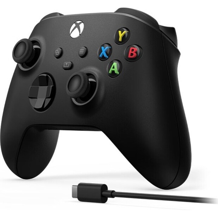 Microsoft Xbox Series Wireless Controller Schwarz + USB-C-Kabel