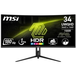 Msi Monitor Mag 342cqr E2. 34" Curved 1500r. 3440x1440 (uw
