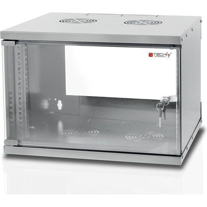 Techly I-CASE EL-1006G45 Rack 6U Wandmontiertes Regal Grau