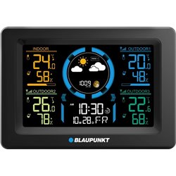 Estação meteorológica com 3 sensores externos Blaupunkt WS40BK