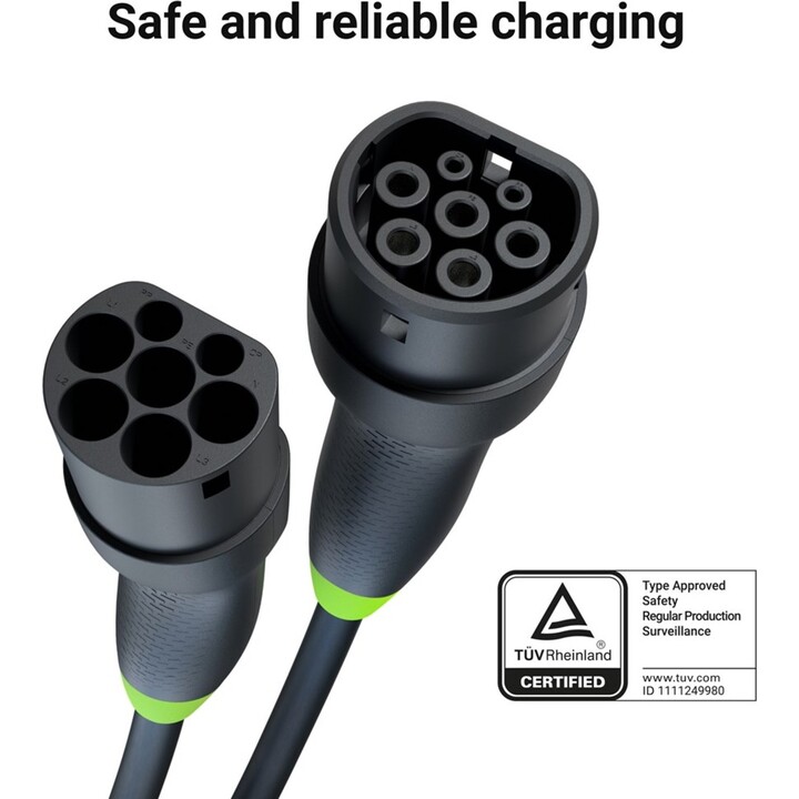 Green Cell EVKABGC03 Ladekabel für Elektrofahrzeuge Schwarz Typ 2 3 5 m