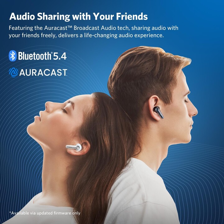 Earfun Air Pro 4 ANC QuietSmart 3.0 Fones de ouvido Bluetooth brilhantes brancos