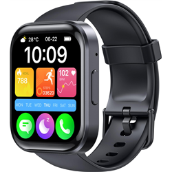 Oukitel BT103 1.91 Bluetooth 5.2 Gris Noir - Montre connectée