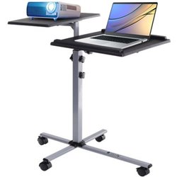 Laptop Table Projector on Wheels 2 Table Tops Adjustable