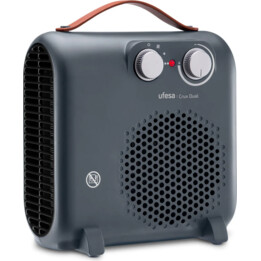 Ufesa Crux, calefactor de convección dual de 2000W con termostato ajustable y sistema de seguridad, gris