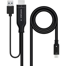 Cavo DisplayPort Nanocable 10.15.4354/ DisplayPort maschio - USB maschio/ USB tipo C maschio/ 1,8 m/ Nero
